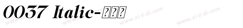 0037 Italic字体转换